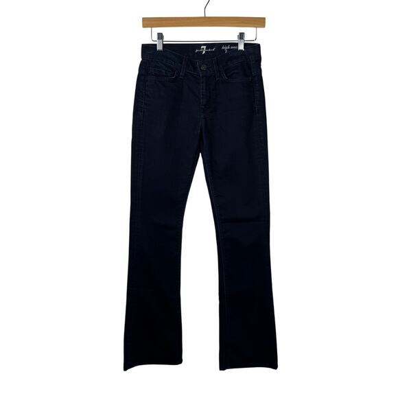 7 for All Mankind Jeans Women Size 25 Blue Dark Wash Bootcut High Waist Boho - Picture 1 of 7